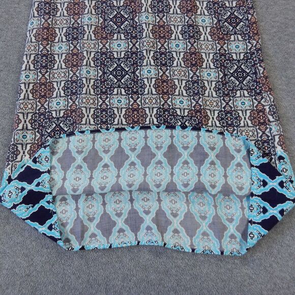 Skies Are Blue Dress Medium Colorful Aztec Print Boho Hippie VNeck Short Sleeve - Picture 6 of 9